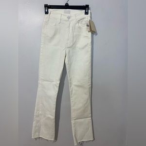Anthropologie white/cream pants. Size 25. Mother pants. Brand new with tags